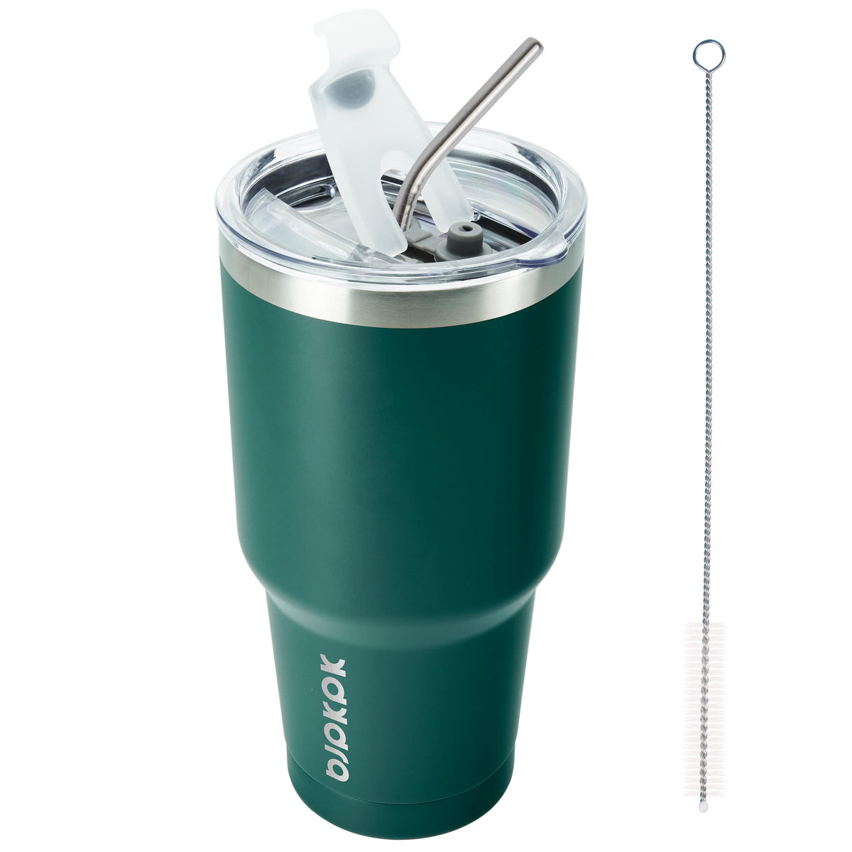BJPKPK 30 oz Tumbler with Lid and Straw, Insulated Stainless Steel Cup