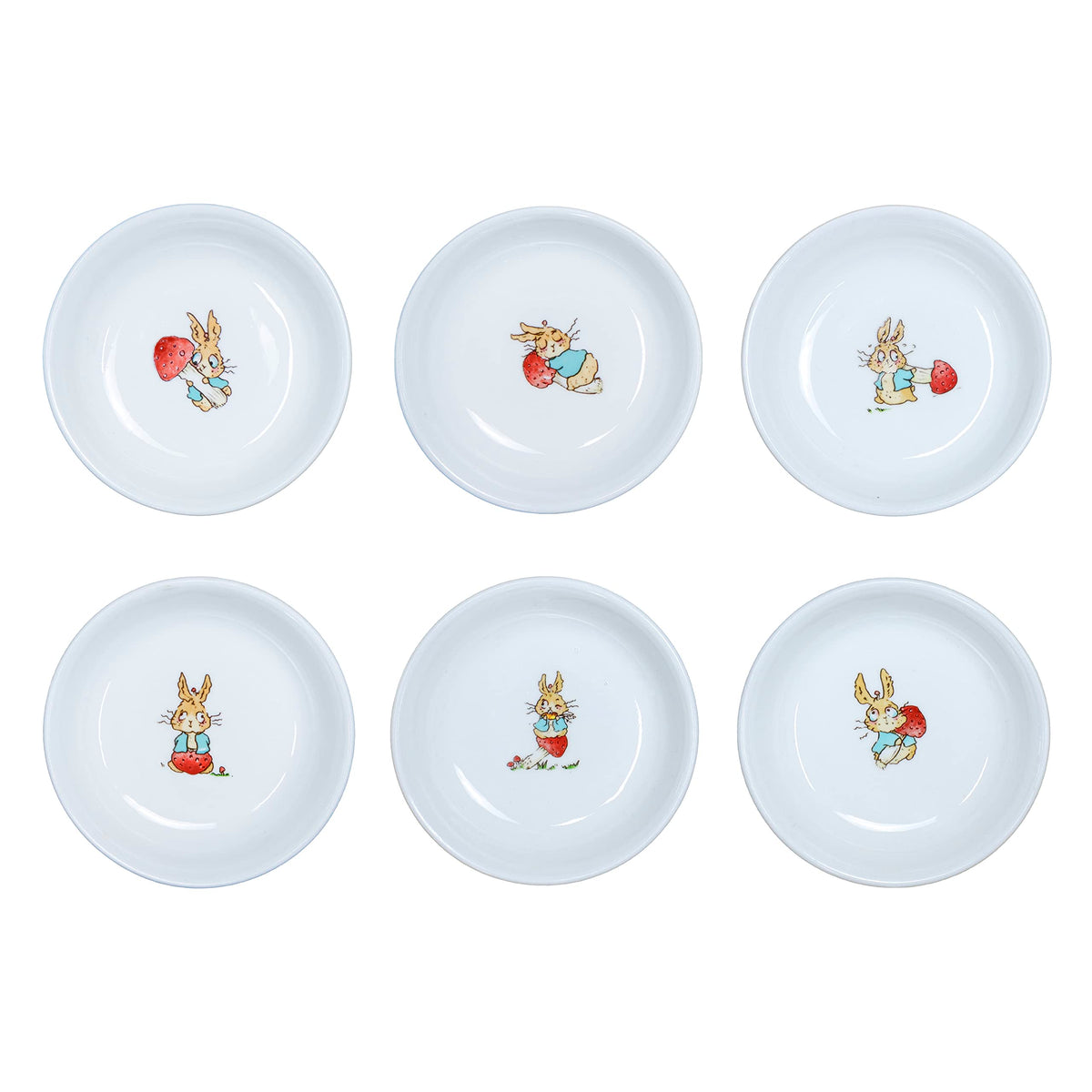 SOCOSY Super Cute Cartoon Animals Ceramic Sauce Dishes/Seasoning Dishes/Sushi Soy Dipping Bowls/Appetizer Plates/Dessert Plates/Little Cat Dog Feeding Bowls/Serving Dishes, 6 PCS-Cat Body-5 Inch
