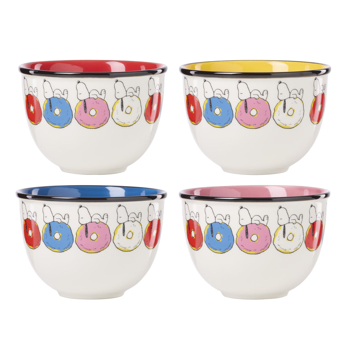 Lenox Chef Snoopy Porcelain Snack Bowls, 12oz, Set of 4