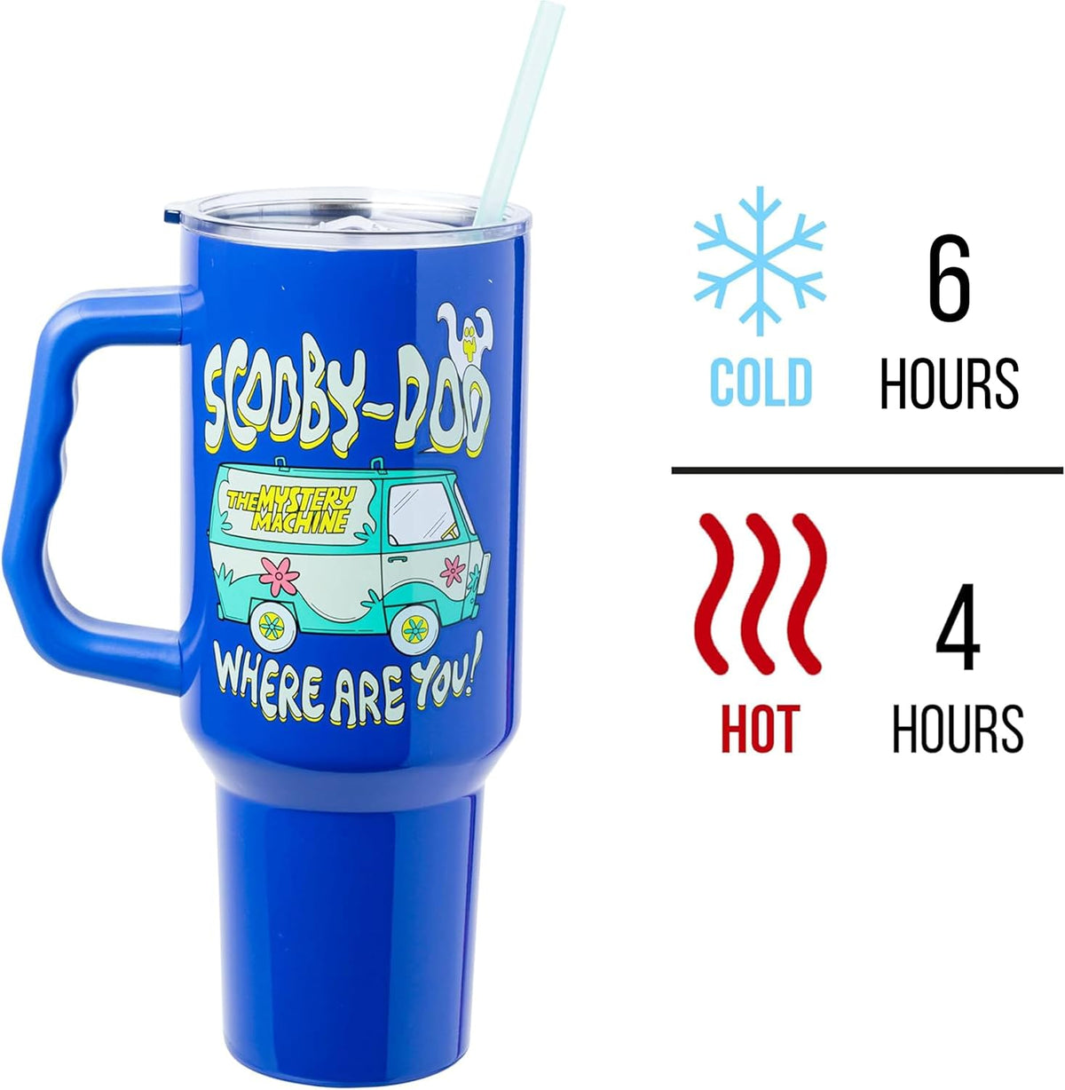 Silver Buffalo Scooby-Doo Where Are You, Stainless Steel Tumbler, 40oz