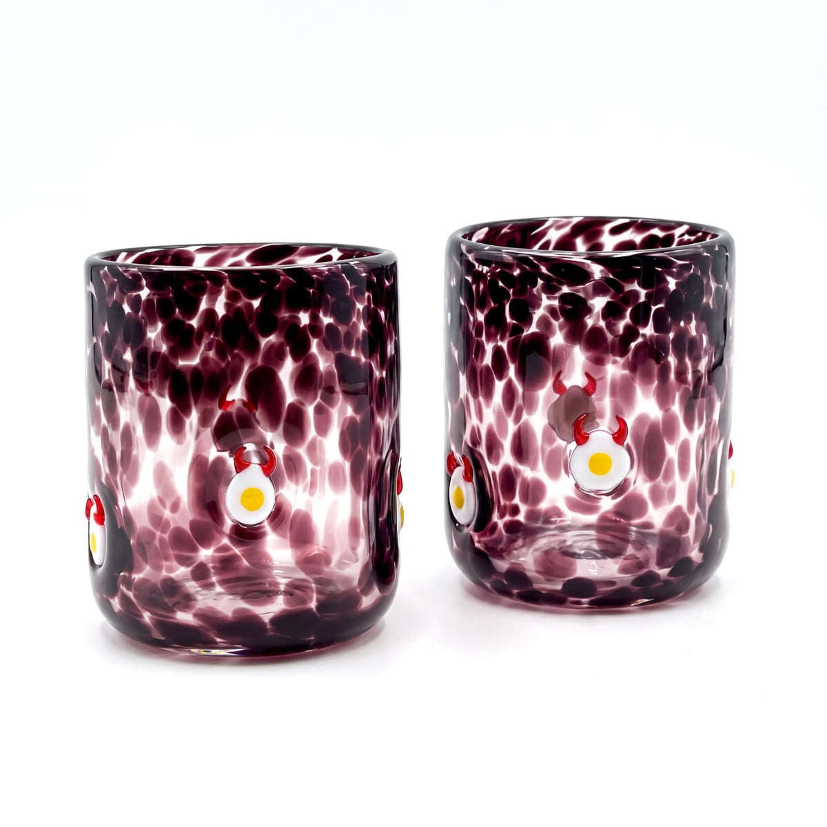 SiliFine 2 Pcs Candy Bear Icon Juice Glasses