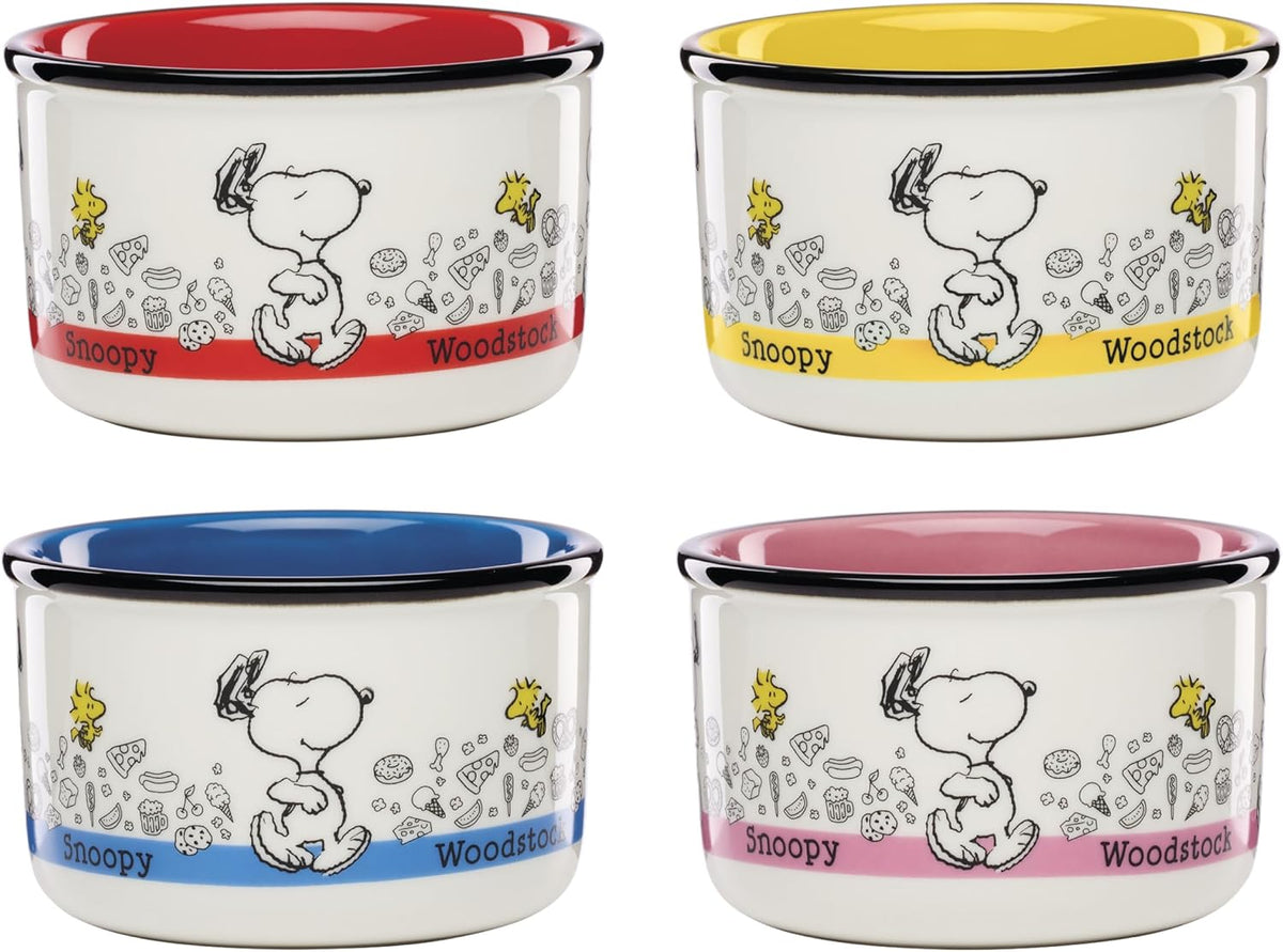 Lenox Chef Snoopy Porcelain Snack Bowls, 12oz, Set of 4