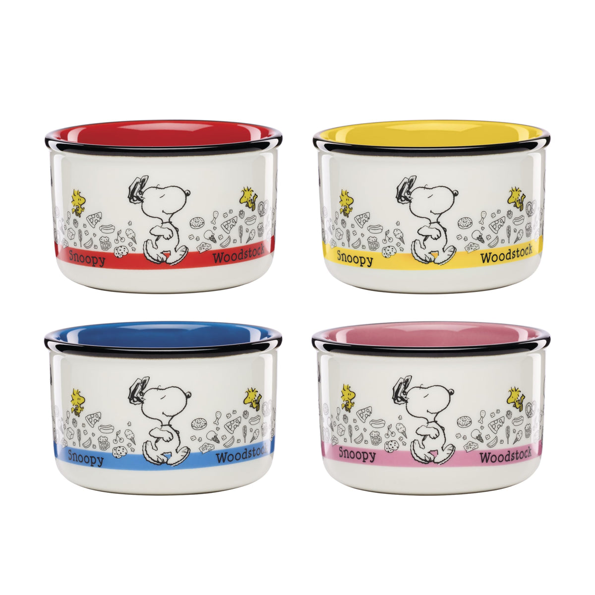 Lenox Chef Snoopy Porcelain Snack Bowls, 12oz, Set of 4