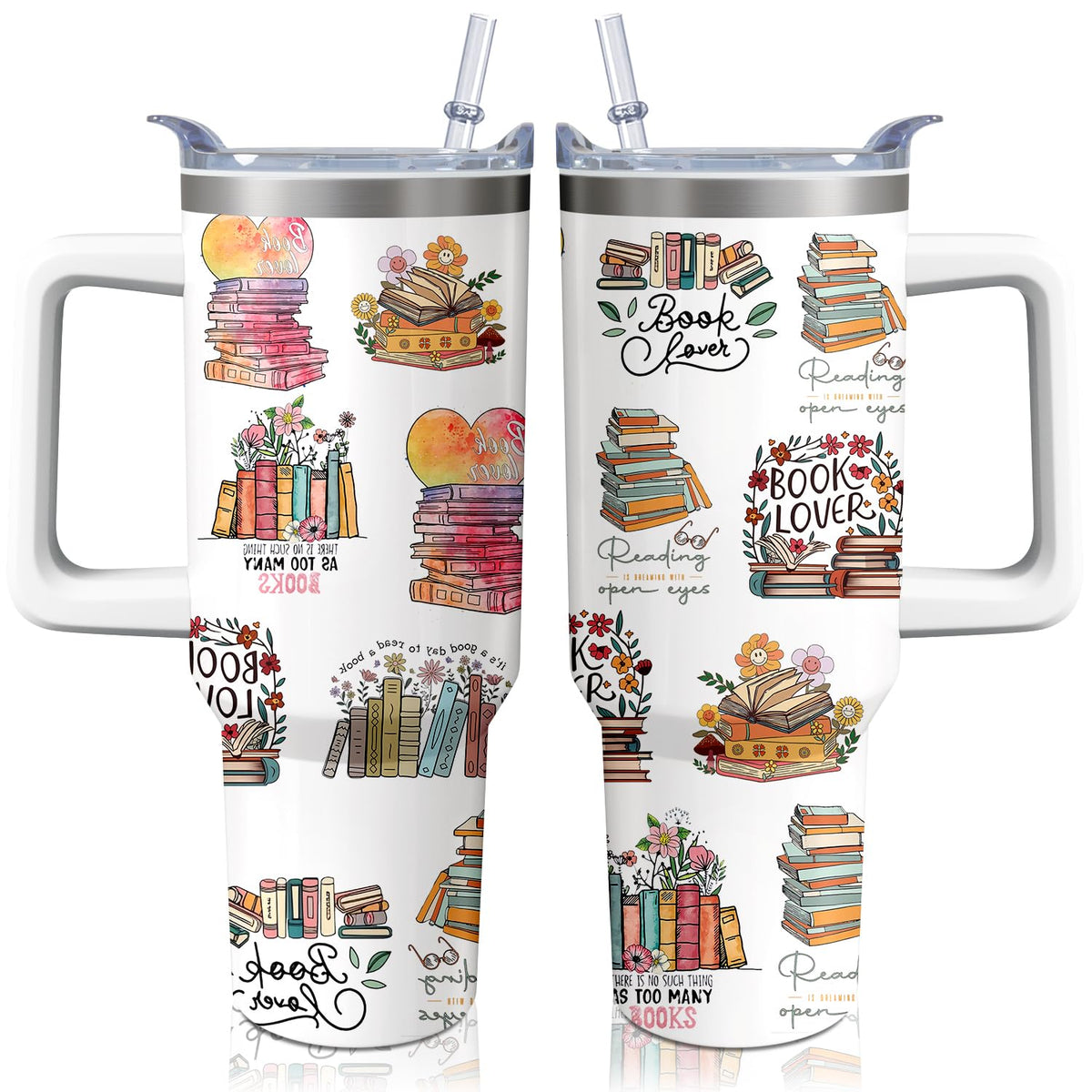 40oz Cute Pumpkin Ghost Halloween Tumbler with Handle and straw, Stainless Steel Insulated Cup, Spooky Pink Coffee Mug Water Bottle Gift