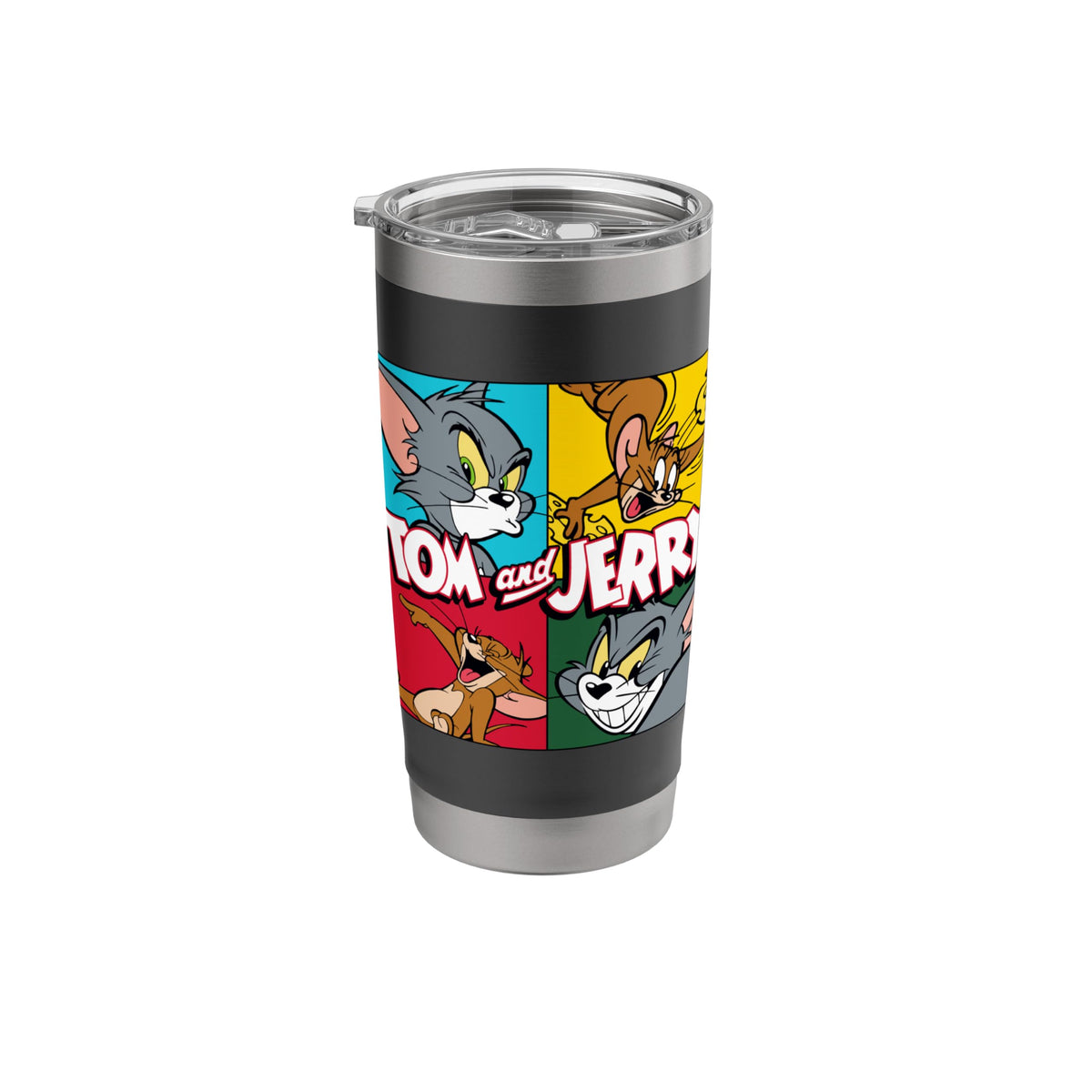 Tom and Jerry Four Squares Stainless Steel Insulated Tumbler