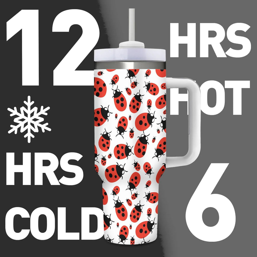 Red Ladybugs Vacuum Insulated Travel Tumbler 40 oz (1200 ml)