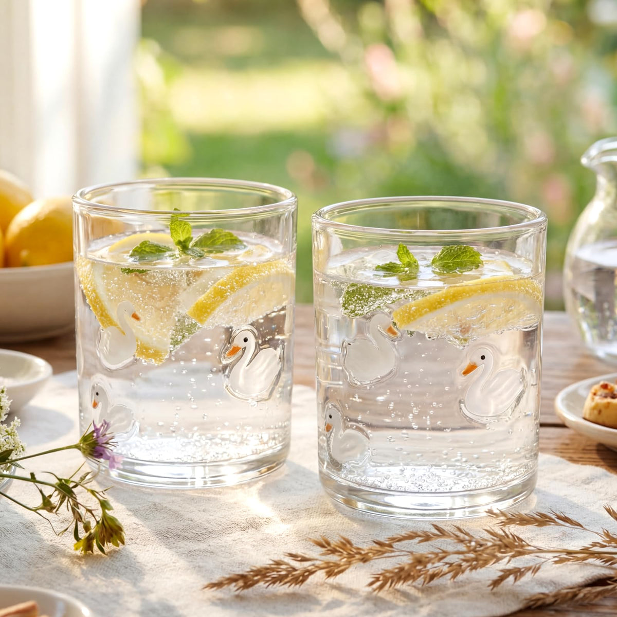 SiliFine 2 Pcs Candy Bear Icon Juice Glasses