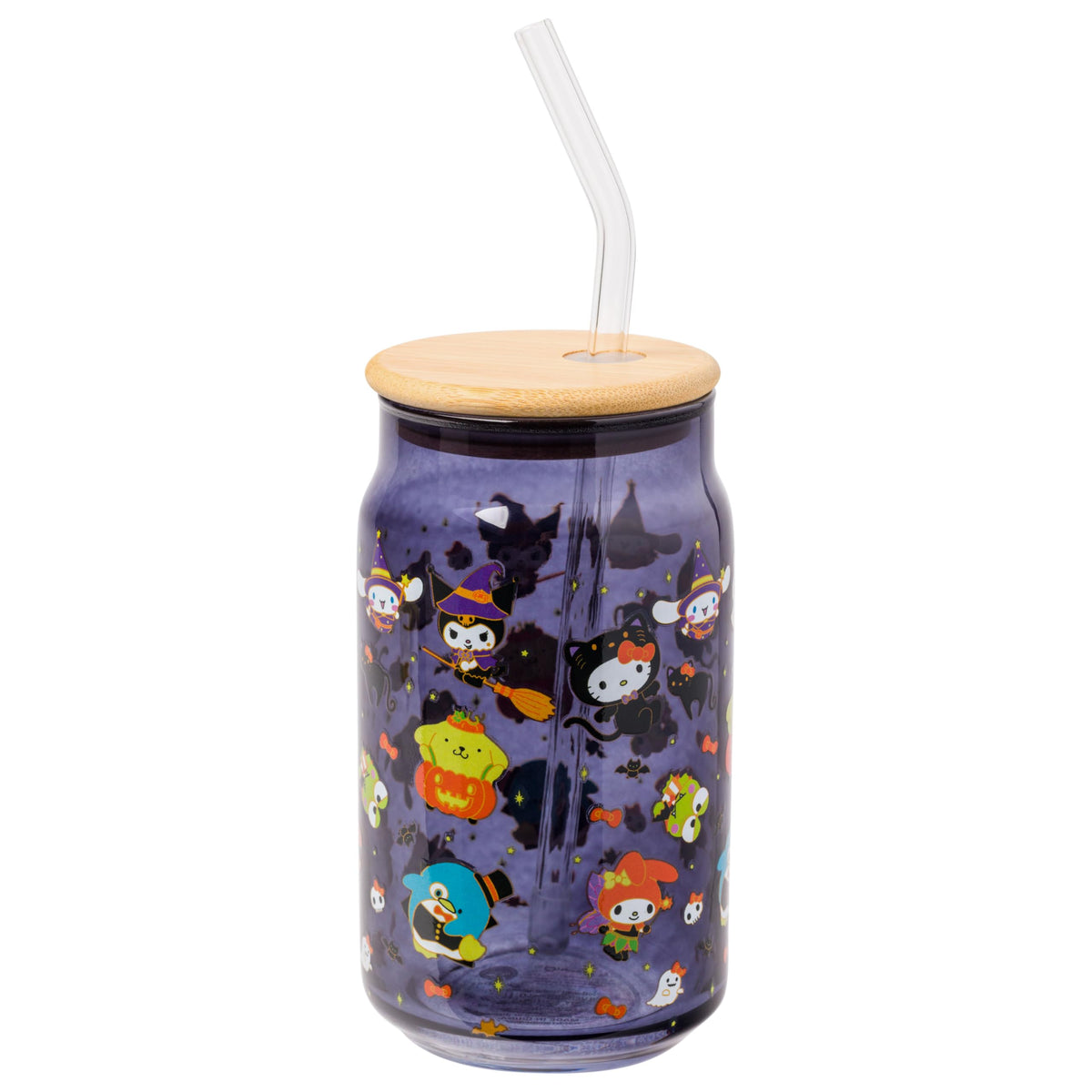Silver Buffalo Sanrio Hello Kitty Waving Design Print, Glass Tumbler, 16oz