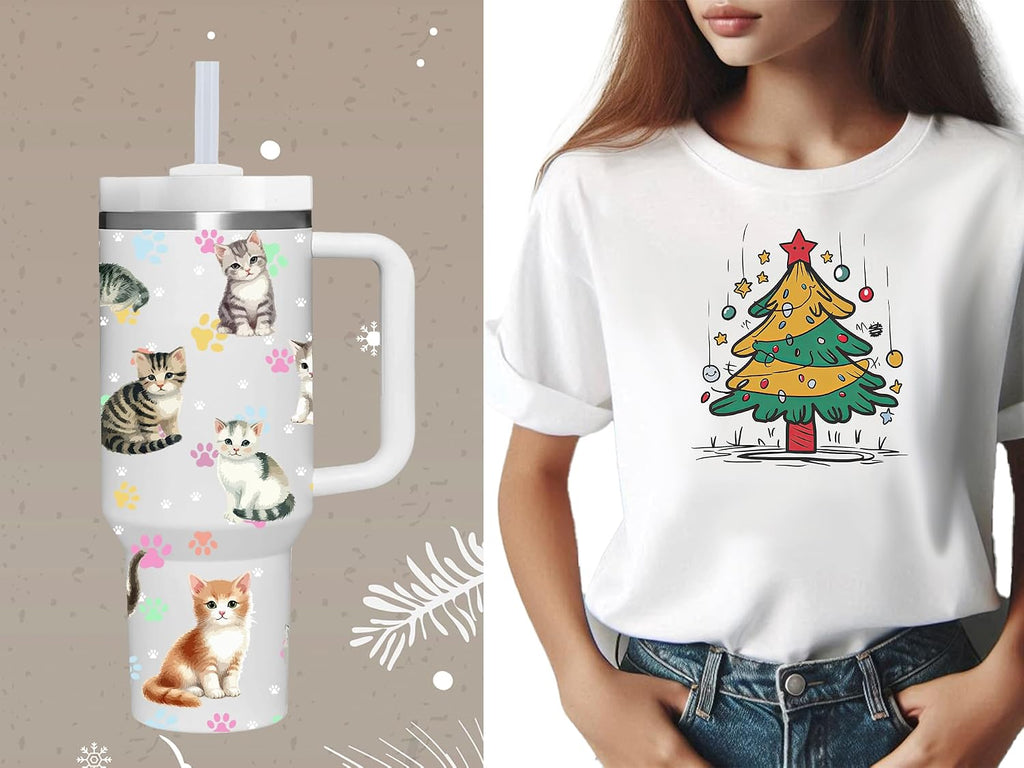 40 OZ Kitty Cat Tumbler with Handle.Kitty Cat Lover Cup Gift.40 OZ Unique Birthday Christmas Kitty Cat Tumblers Gifts for Women Men.