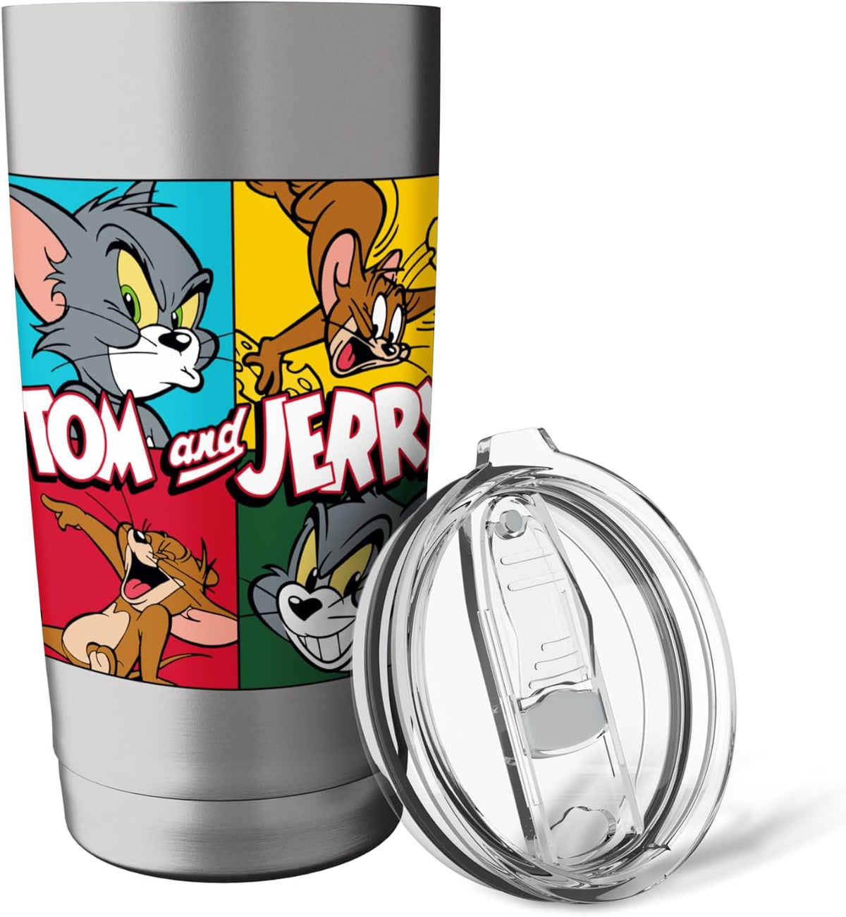 Tom and Jerry Four Squares Stainless Steel Insulated Tumbler