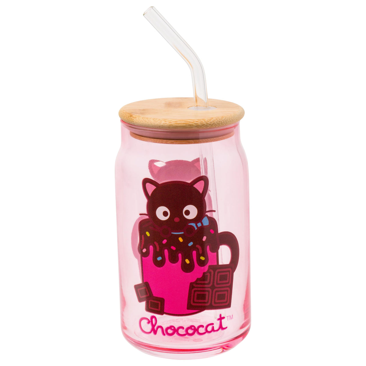 Silver Buffalo Sanrio Hello Kitty Waving Design Print, Glass Tumbler, 16oz