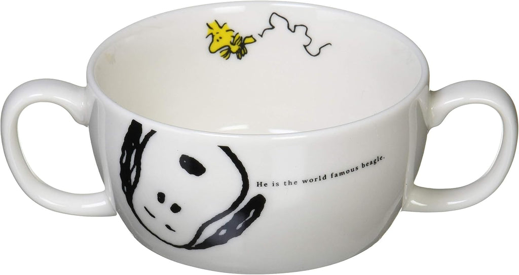 金正陶器(Kaneshotouki) Peanuts 606133 Snoopy Joy Curry Plate, 7.1 inches (18 cm), White