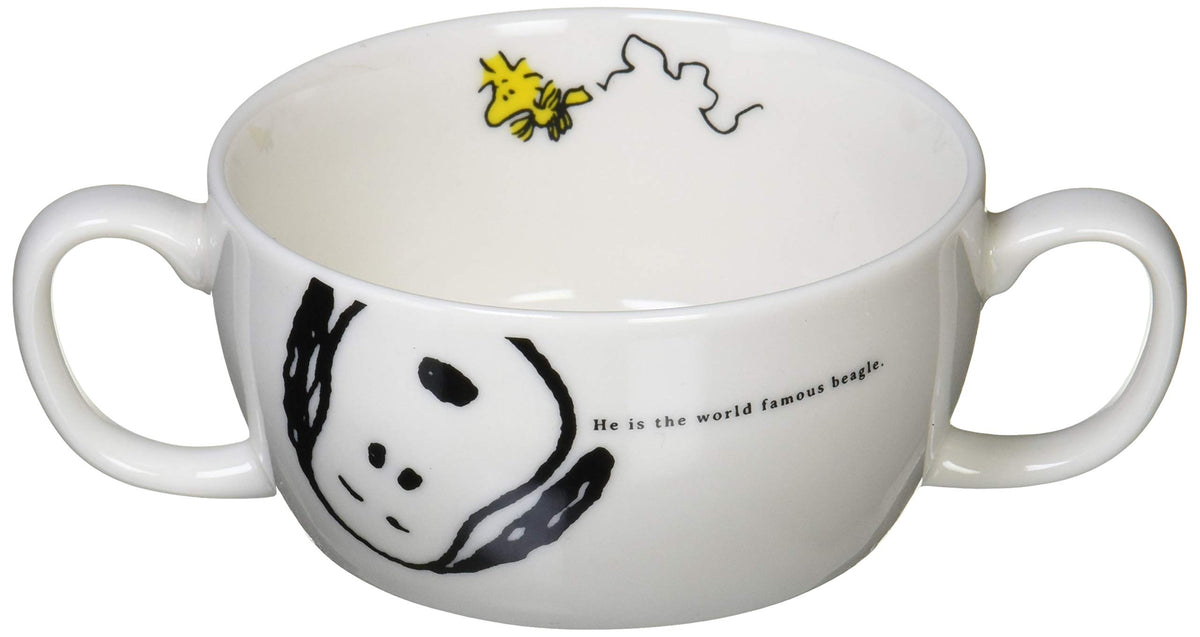 金正陶器(Kaneshotouki) Peanuts 606133 Snoopy Joy Curry Plate, 7.1 inches (18 cm), White