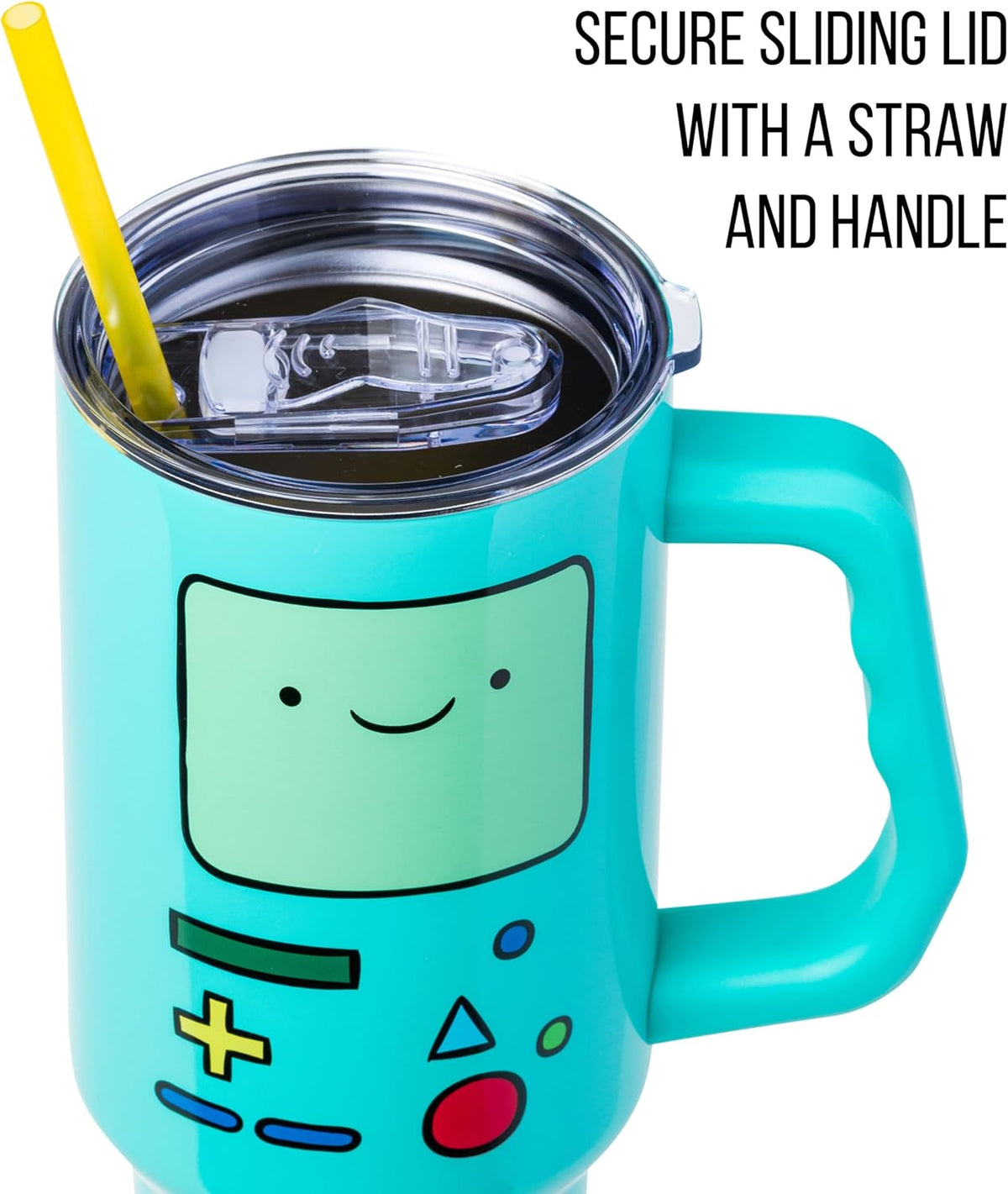 Silver Buffalo Adventure Time BMO, Stainless Steel Tumbler, 40oz