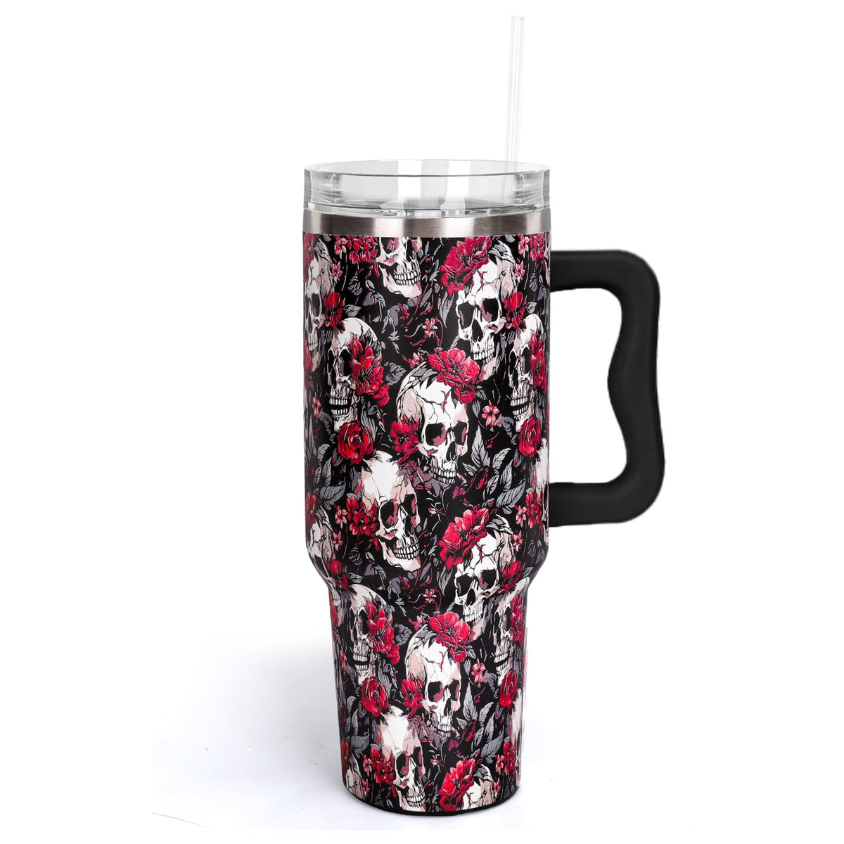 Whaline 40 Oz Cartoon Sponge Tumbler with Handle Straw and Lid Ocean Themed Travel Tumbler Flower Bubble Jellyfish Coffee Cup for Friend Summer Holiday Birthday Party Favors
