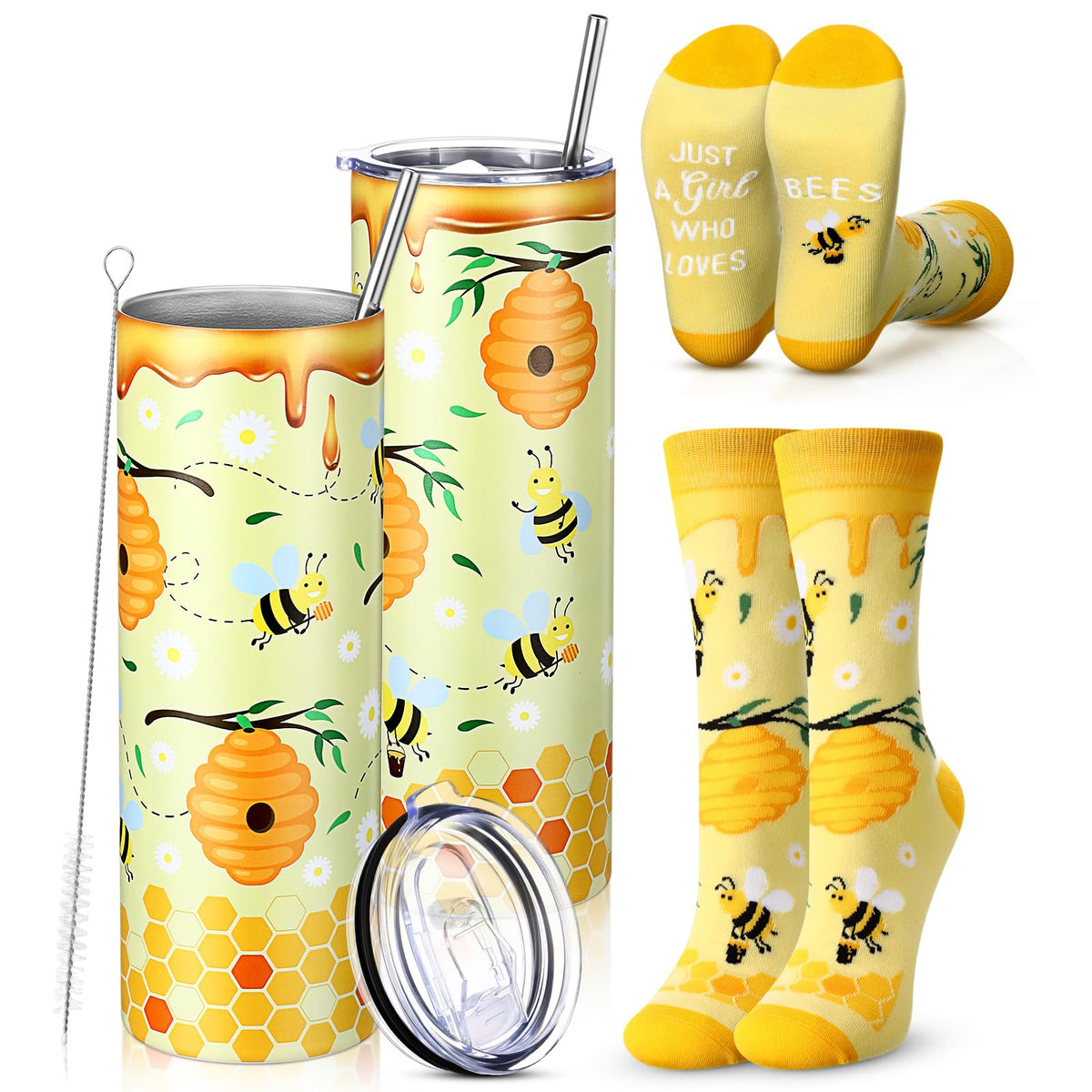 Funnymoom 2 Pack Frog Themed Gift for Women Tumbler Socks Set