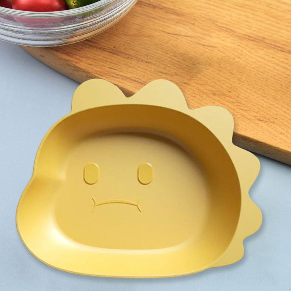 Amagogo Spit Bone Dish Kitchen Tableware Easy to Wash Decorative Home Fruit Plate Trash Tray for Candy Tabletop Snack Farmhouse, Yellow Dragon Shape