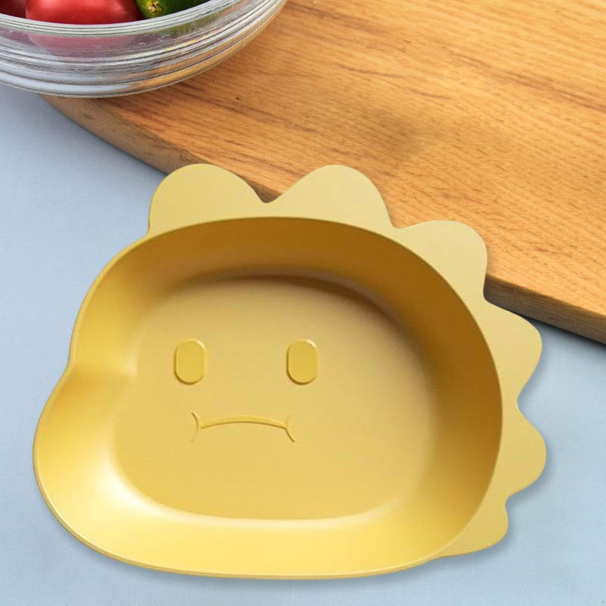Amagogo Spit Bone Dish Kitchen Tableware Easy to Wash Decorative Home Fruit Plate Trash Tray for Candy Tabletop Snack Farmhouse, Yellow Dragon Shape