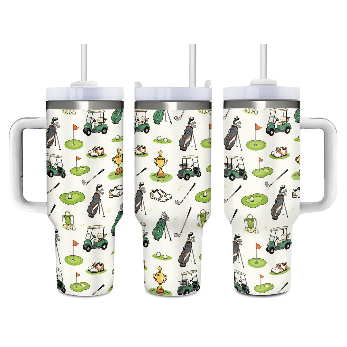 Cute Dinosaurs 40 Oz (1200 ml) Insulated Coffee Tumbler