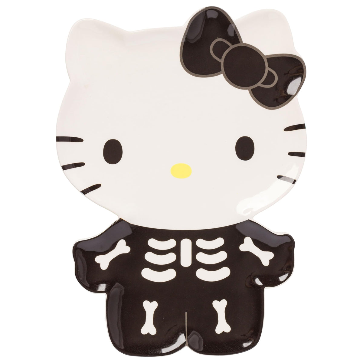 Silver Buffalo Sanrio Hello Kitty Halloween Skeleton Costume, Ceramic Plate