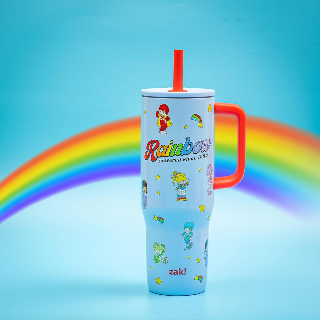 Zak Designs Rainbow Brite 30oz Spill-Proof Stainless Steel Travel Tumbler