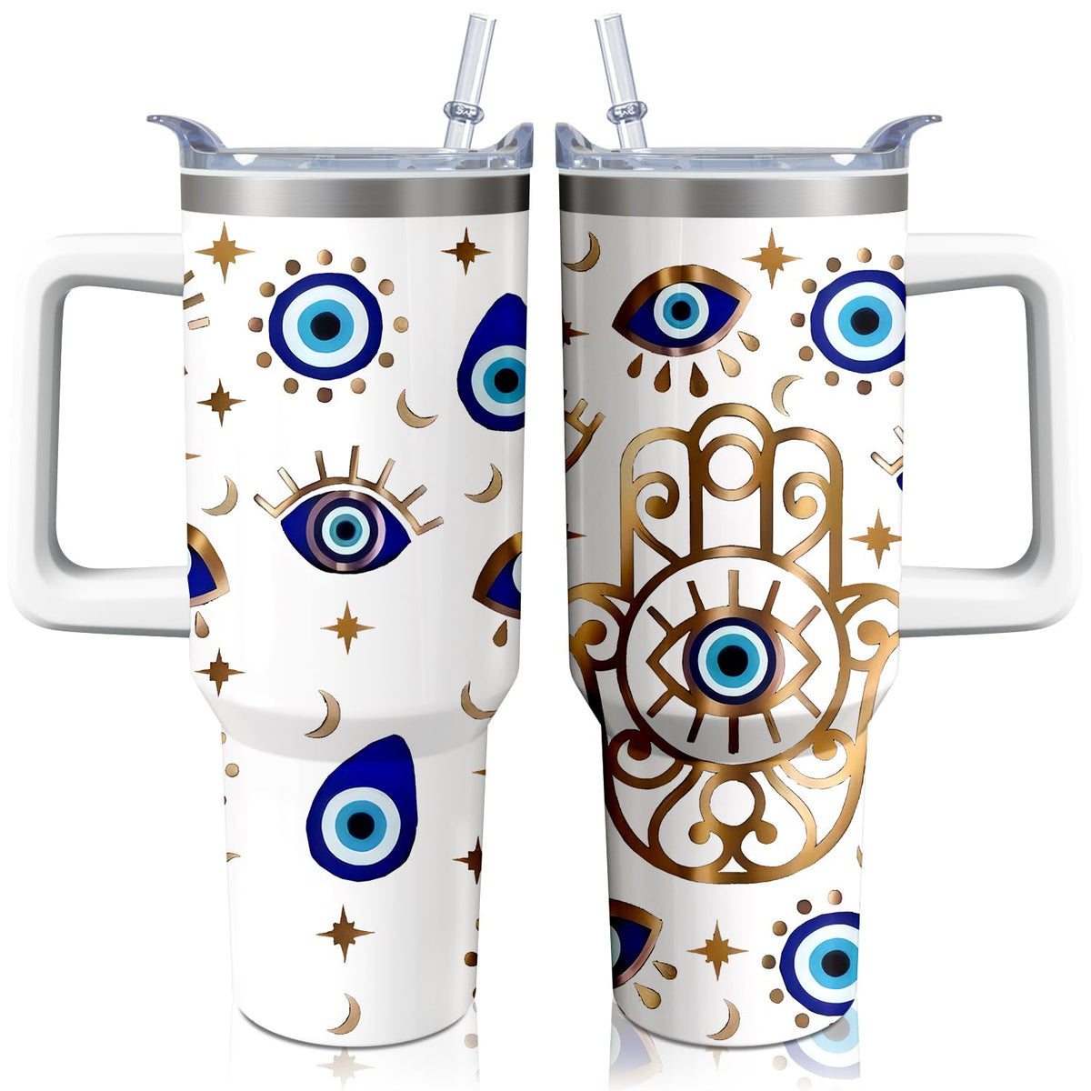 40oz Cute Pumpkin Ghost Halloween Tumbler with Handle and straw, Stainless Steel Insulated Cup, Spooky Pink Coffee Mug Water Bottle Gift