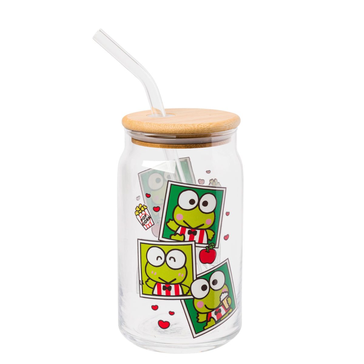Silver Buffalo Sanrio Hello Kitty Waving Design Print, Glass Tumbler, 16oz