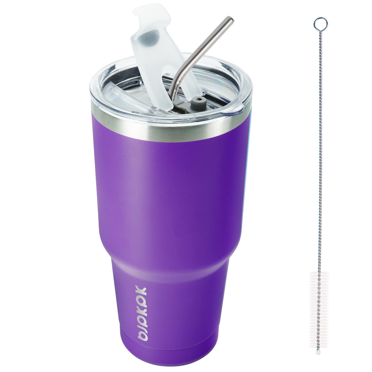 BJPKPK 30 oz Tumbler with Lid and Straw, Insulated Stainless Steel Cup