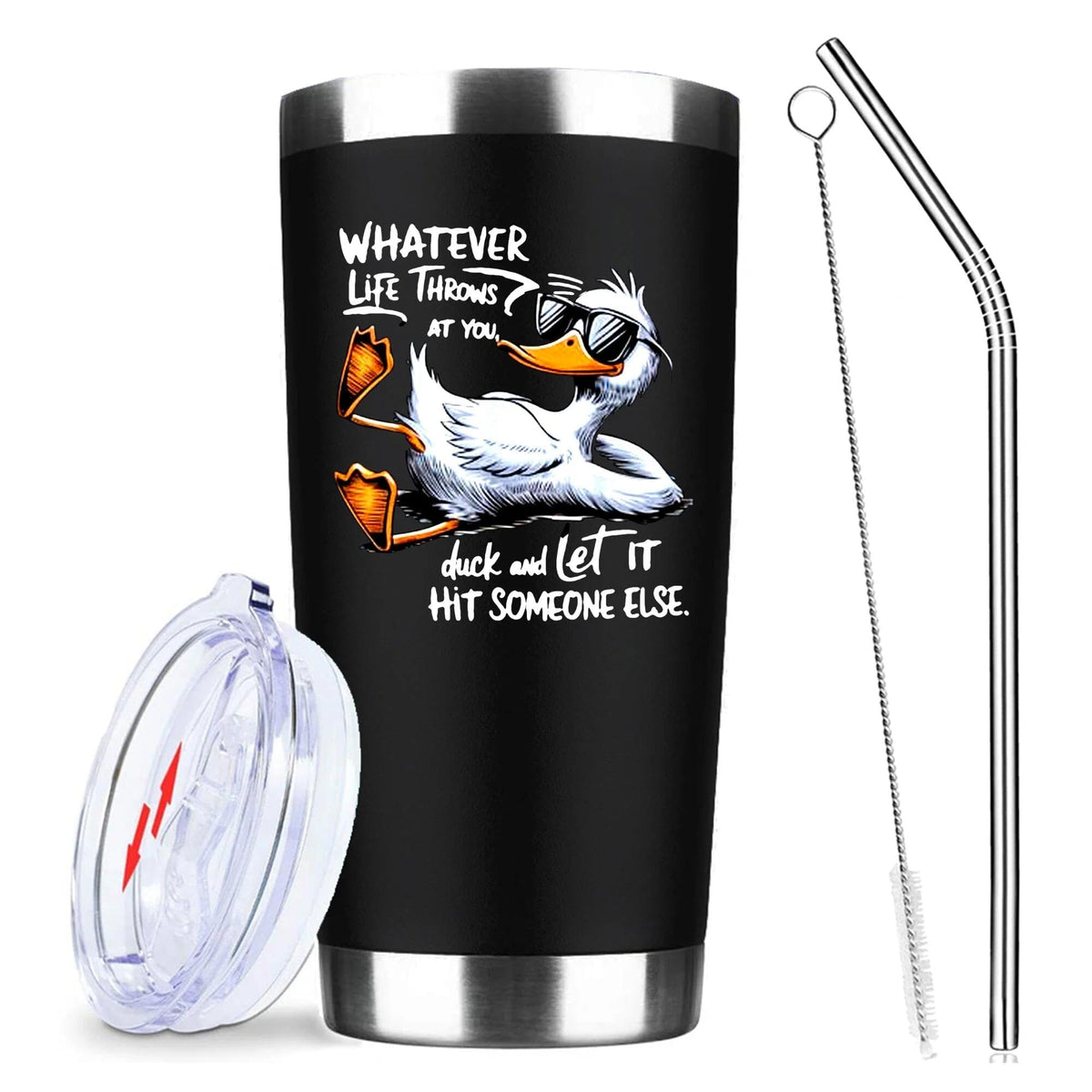 ATHAND 20oz Am I Perfect No I Don't Care Stainless Steel Tumbler with Lid