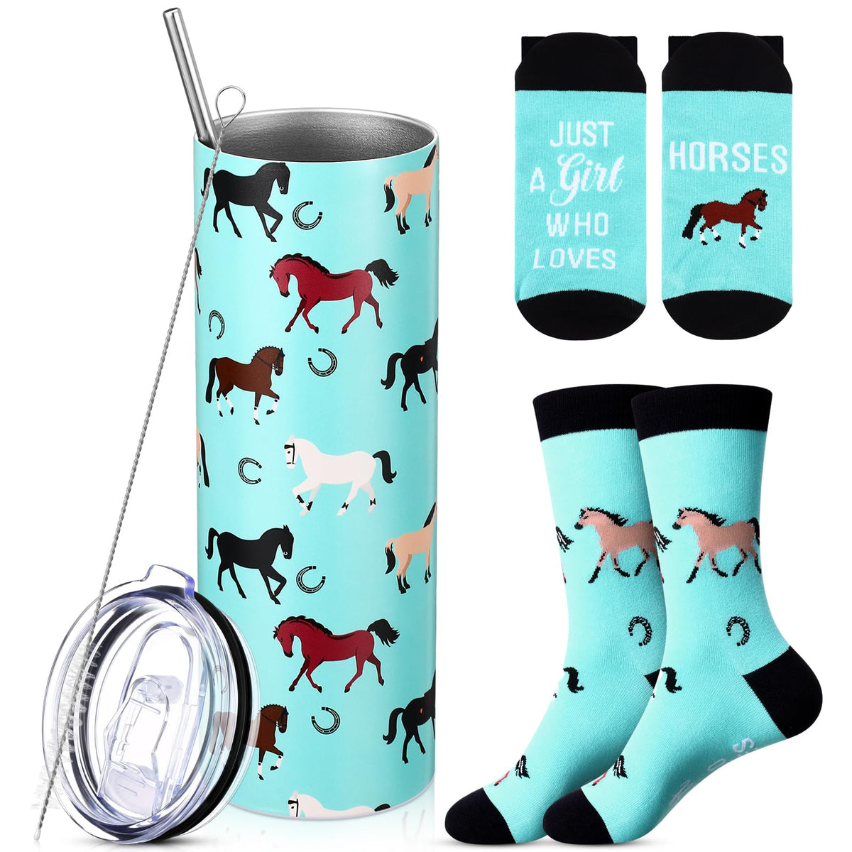 Funnymoom 2 Pack Frog Themed Gift for Women Tumbler Socks Set