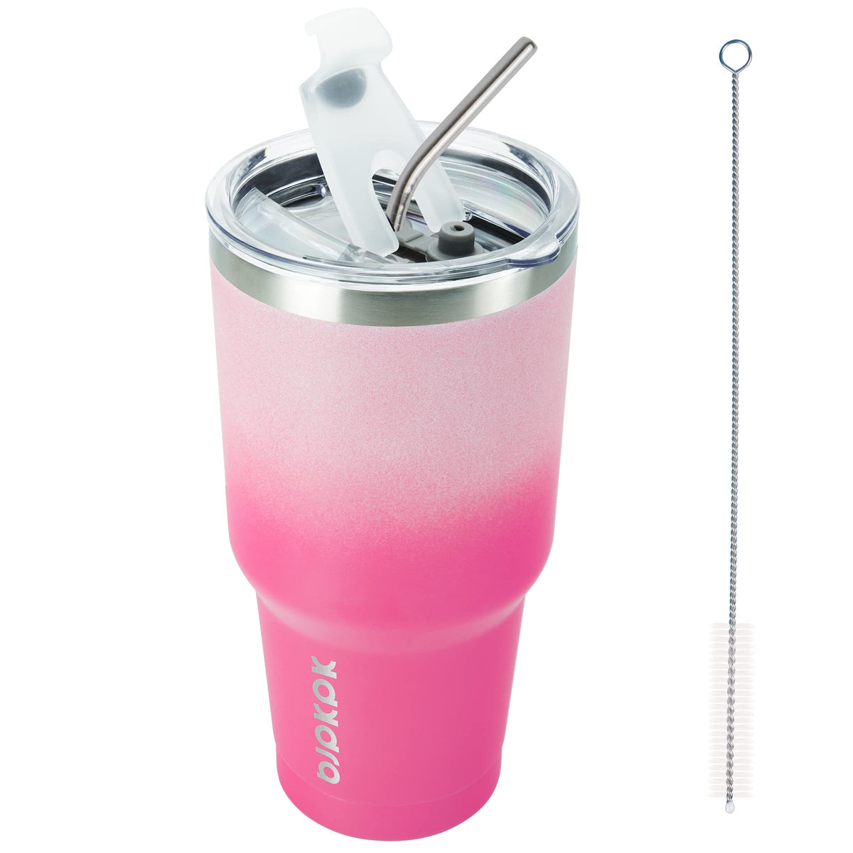 BJPKPK 30 oz Tumbler with Lid and Straw, Insulated Stainless Steel Cup