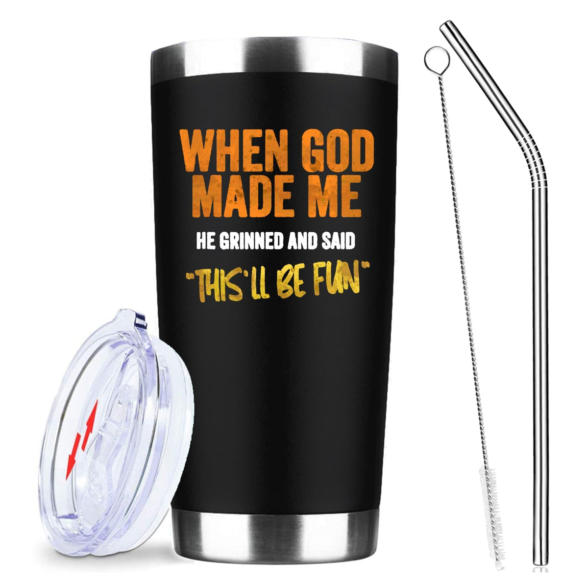ATHAND 20oz Am I Perfect No I Don't Care Stainless Steel Tumbler with Lid