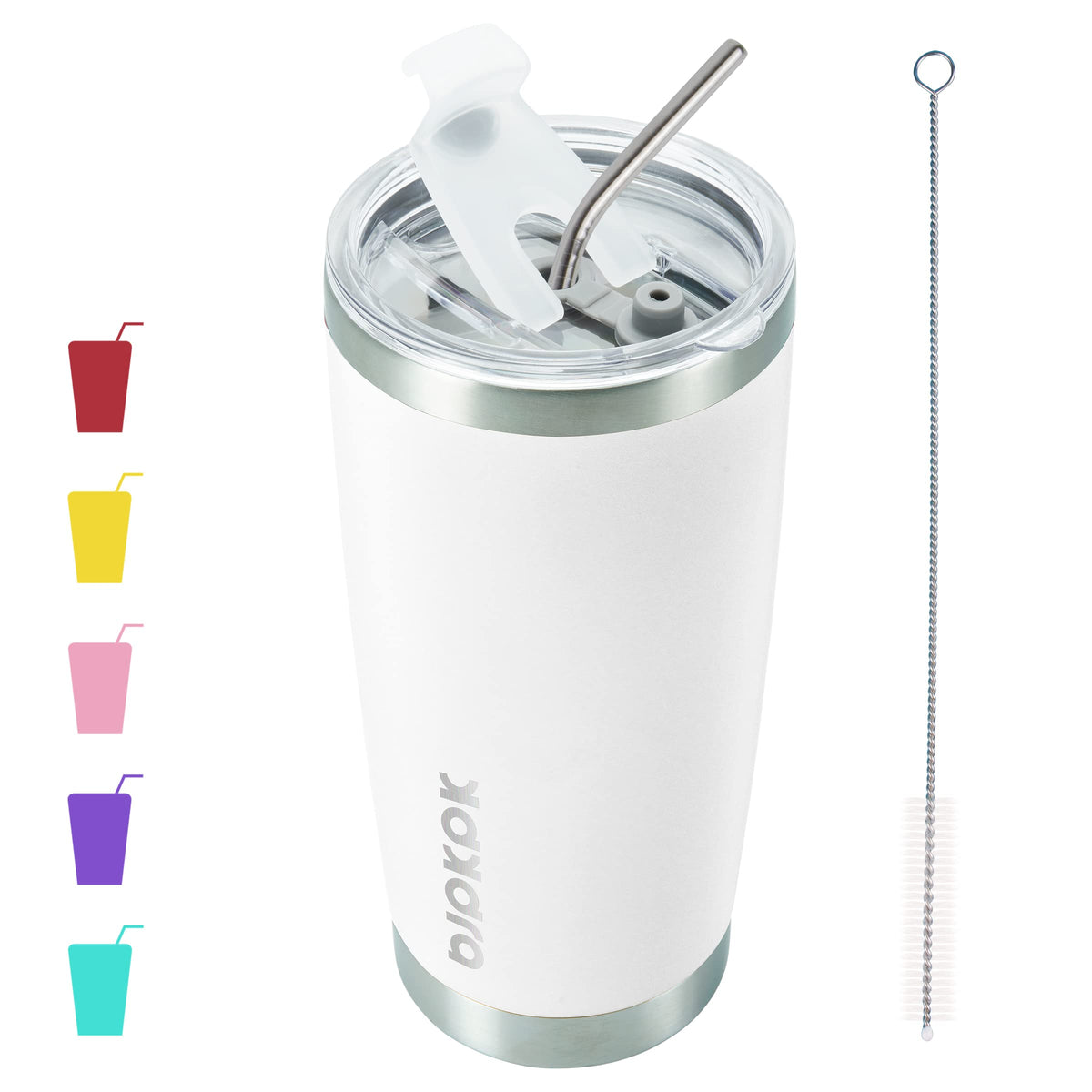 BJPKPK 30 oz Tumbler with Lid and Straw, Insulated Stainless Steel Cup