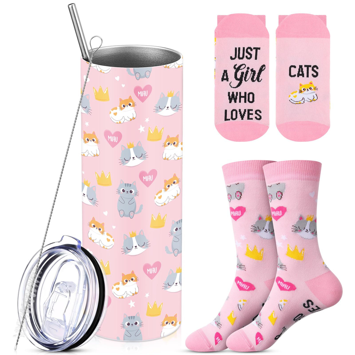Funnymoom 2 Pack Frog Themed Gift for Women Tumbler Socks Set