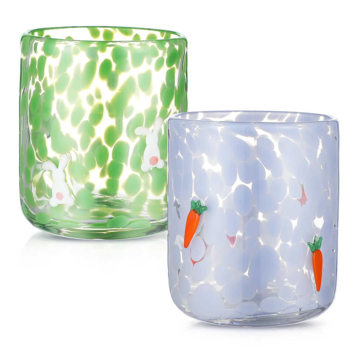 SiliFine 2 Pcs Candy Bear Icon Juice Glasses