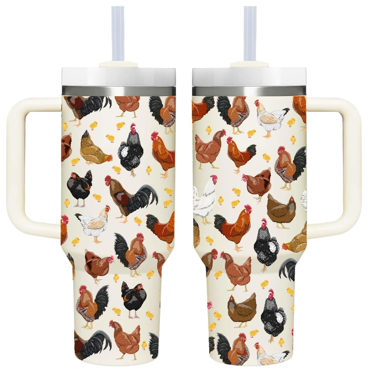 40 OZ Kitty Cat Tumbler with Handle.Kitty Cat Lover Cup Gift.40 OZ Unique Birthday Christmas Kitty Cat Tumblers Gifts for Women Men.