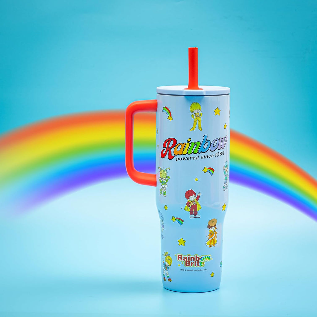 Zak Designs Rainbow Brite 30oz Spill-Proof Stainless Steel Travel Tumbler