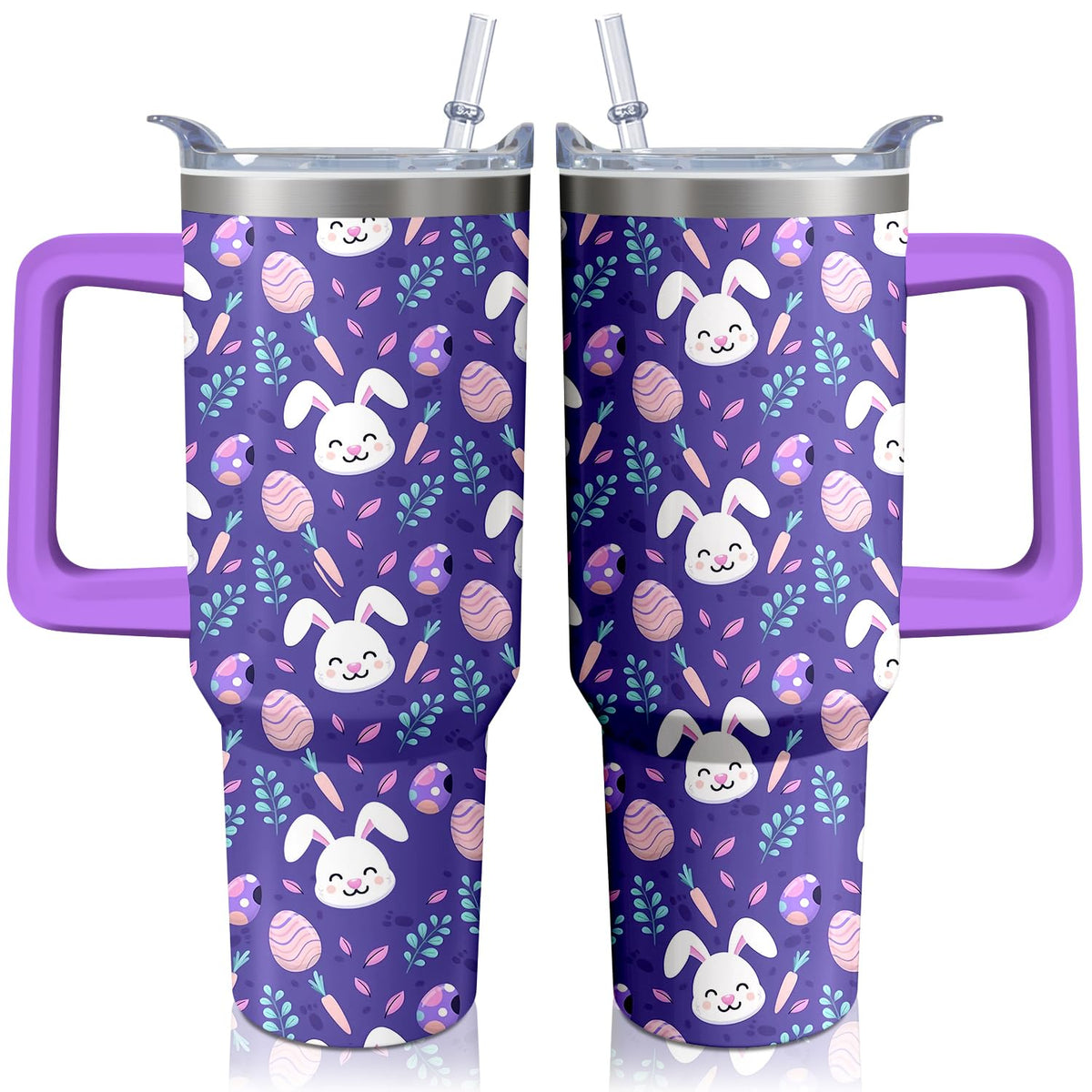 40oz Cute Pumpkin Ghost Halloween Tumbler with Handle and straw, Stainless Steel Insulated Cup, Spooky Pink Coffee Mug Water Bottle Gift