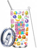 Squishy Tumbler 20 oz - Kawaii Cartoon Bun Stainless Steel Vacuum Insulated