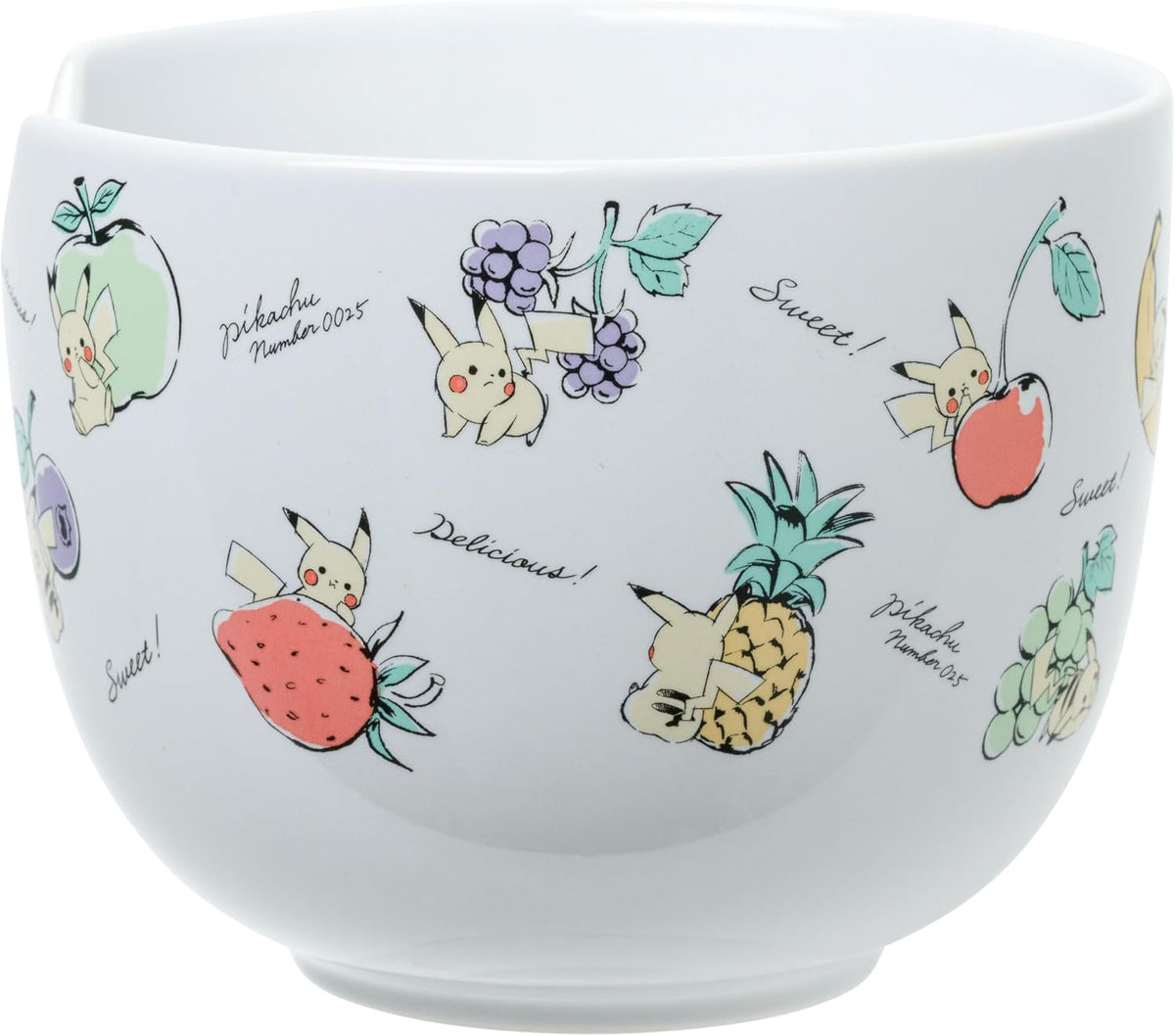 Silver Buffalo Pokémon Pikachu Fruit, Ramen Bowl with Chopsticks, 20oz
