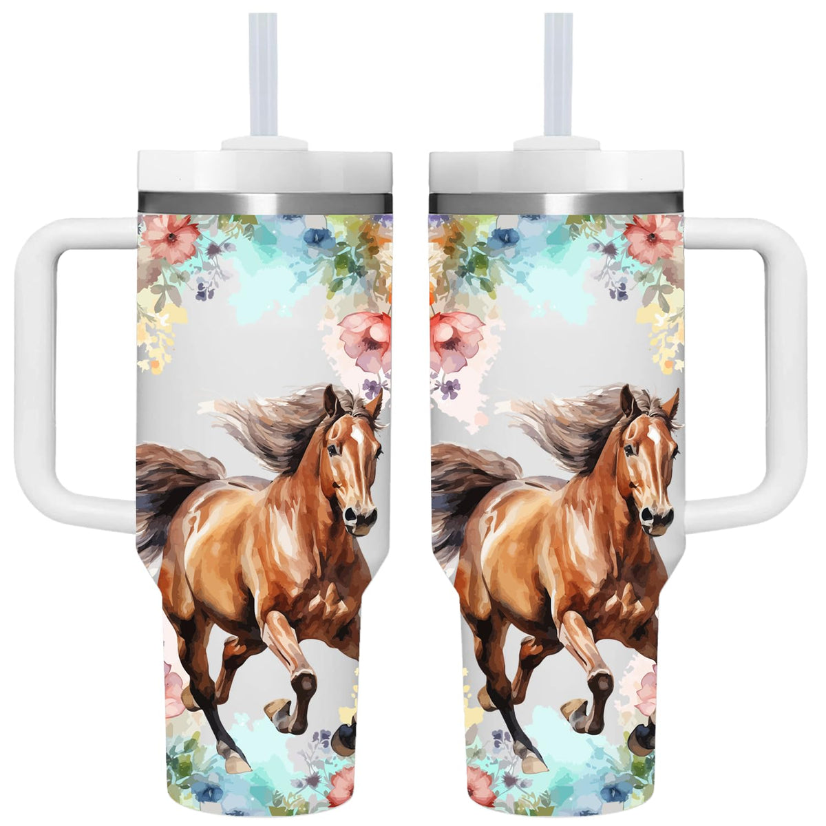 40 OZ Kitty Cat Tumbler with Handle.Kitty Cat Lover Cup Gift.40 OZ Unique Birthday Christmas Kitty Cat Tumblers Gifts for Women Men.