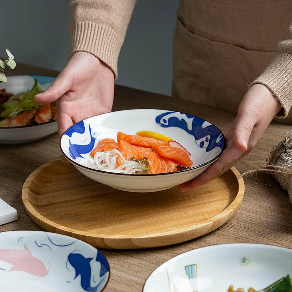 Japanese-style household glazed delicate fresh ceramic cartoon creative dish plate - cartoon bear plate