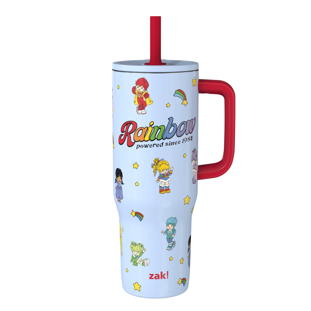 Zak Designs Rainbow Brite 30oz Spill-Proof Stainless Steel Travel Tumbler