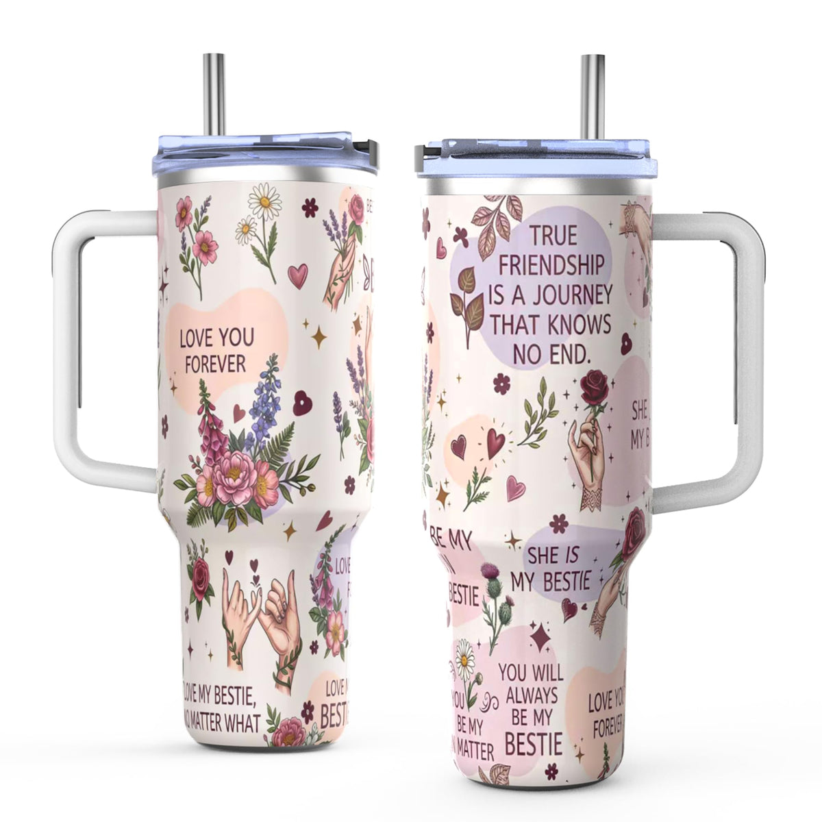 Pickle Gifts, 40 Oz Insulated Stainless Steel Tumbler with Handle & Straw