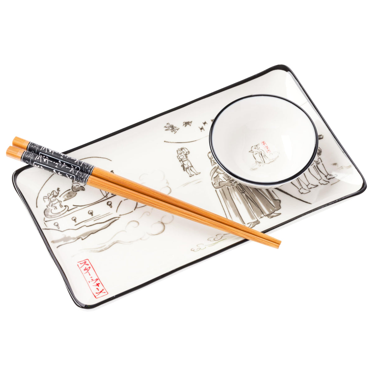Silver Buffalo Scooby Doo Feed Me Retro, Ceramic Sushi Set