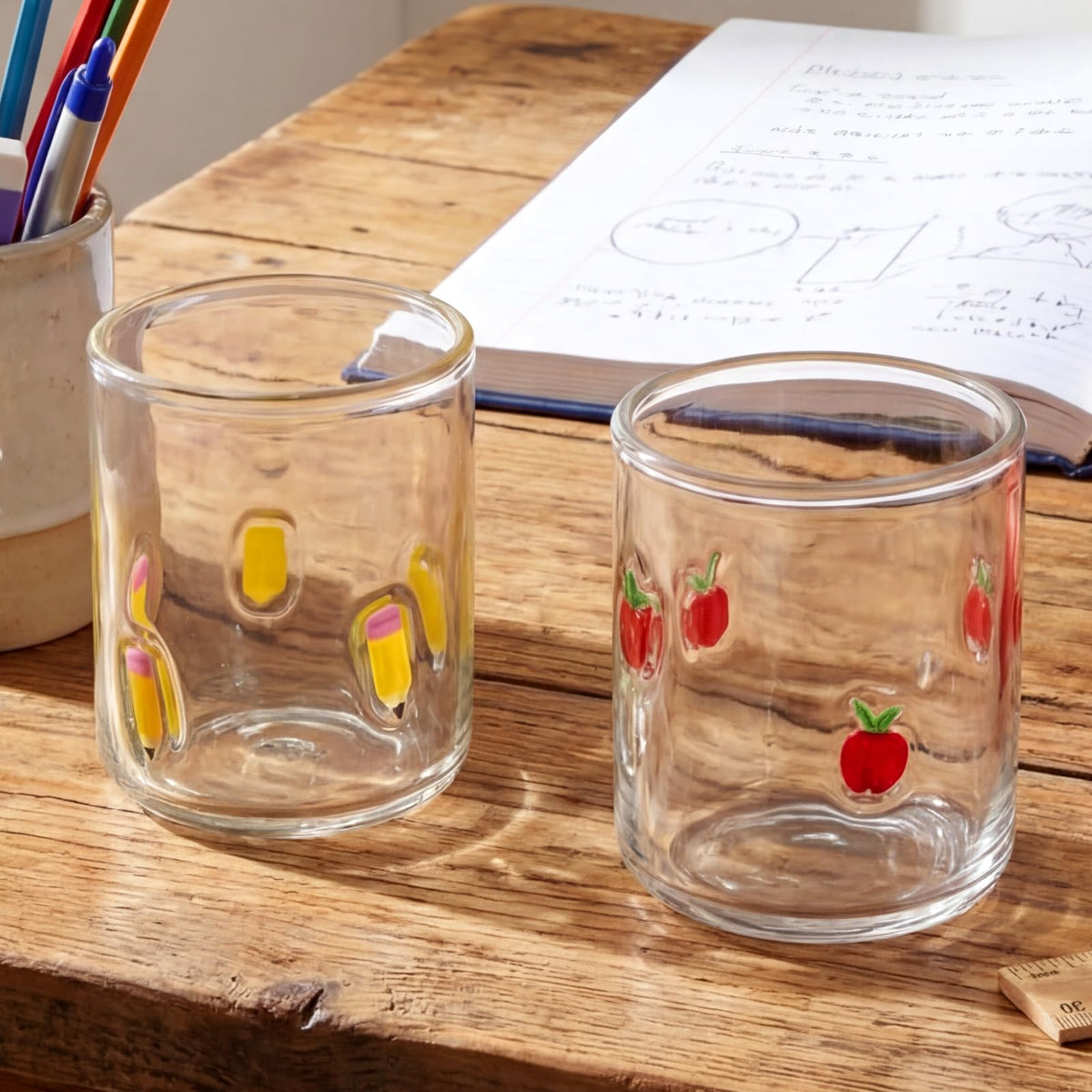 SiliFine 2 Pcs Candy Bear Icon Juice Glasses