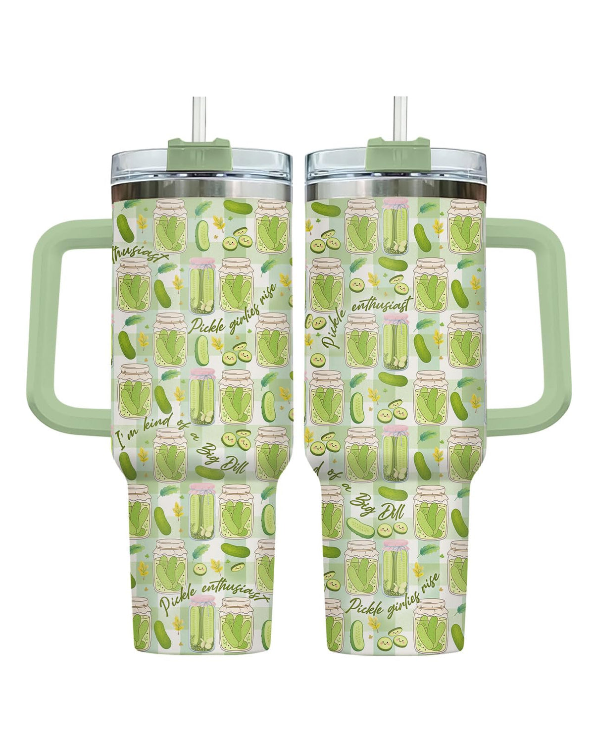 Movie Cartoon Dog Tumbler 40oz with Handle & Straw