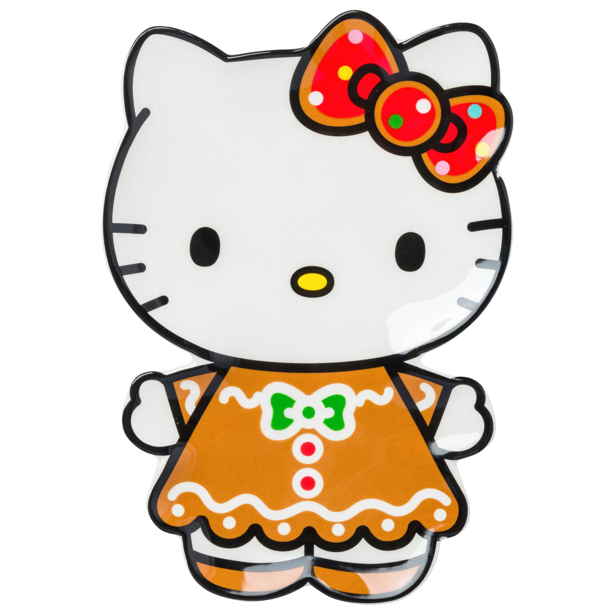 Silver Buffalo Sanrio Hello Kitty Halloween Skeleton Costume, Ceramic Plate