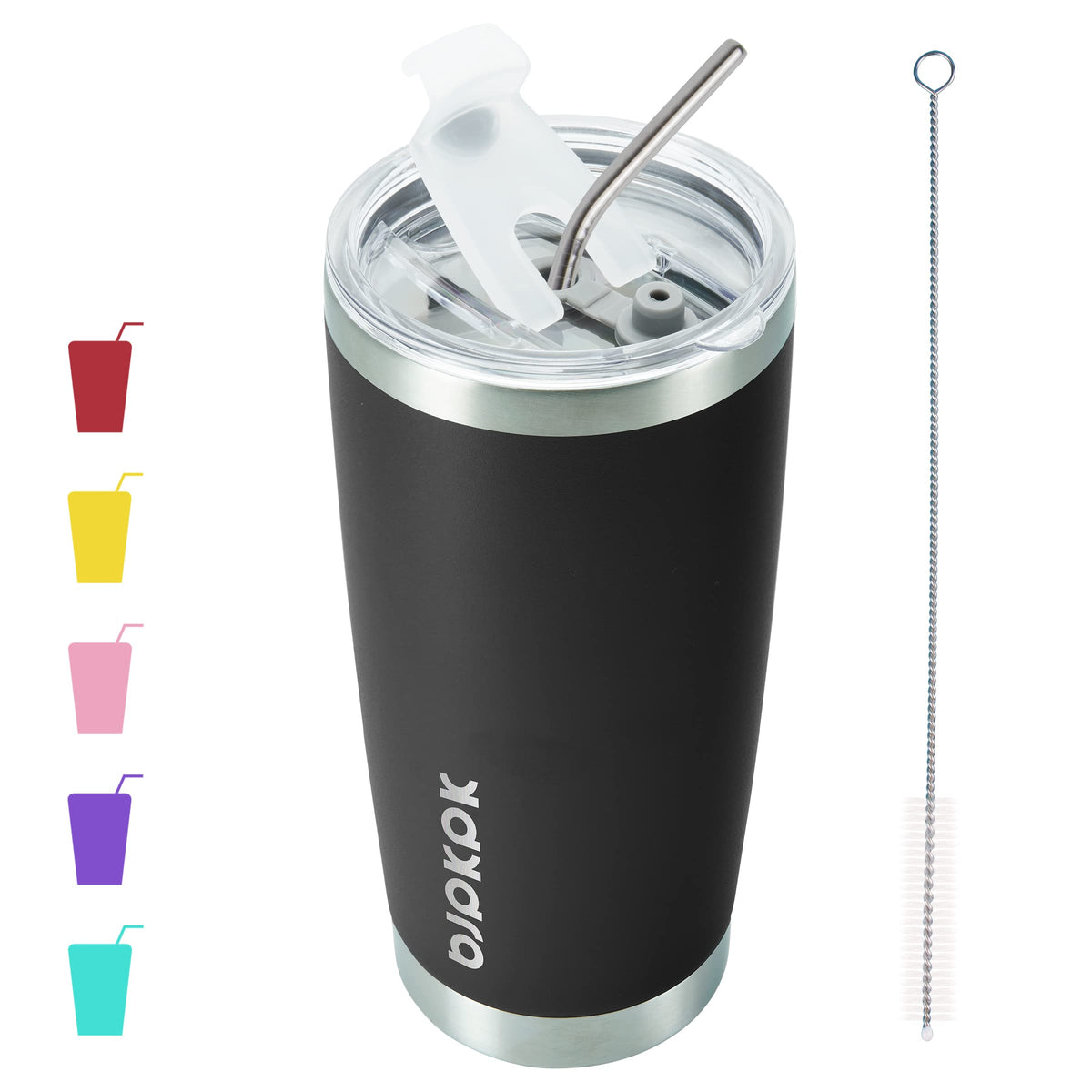 BJPKPK 30 oz Tumbler with Lid and Straw, Insulated Stainless Steel Cup
