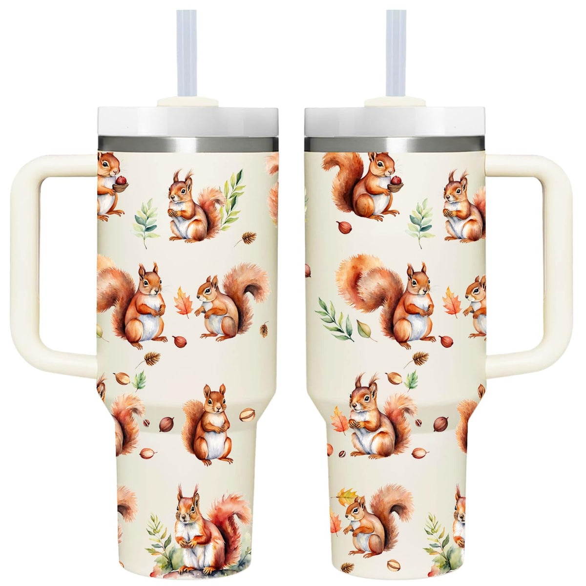 40 OZ Kitty Cat Tumbler with Handle.Kitty Cat Lover Cup Gift.40 OZ Unique Birthday Christmas Kitty Cat Tumblers Gifts for Women Men.